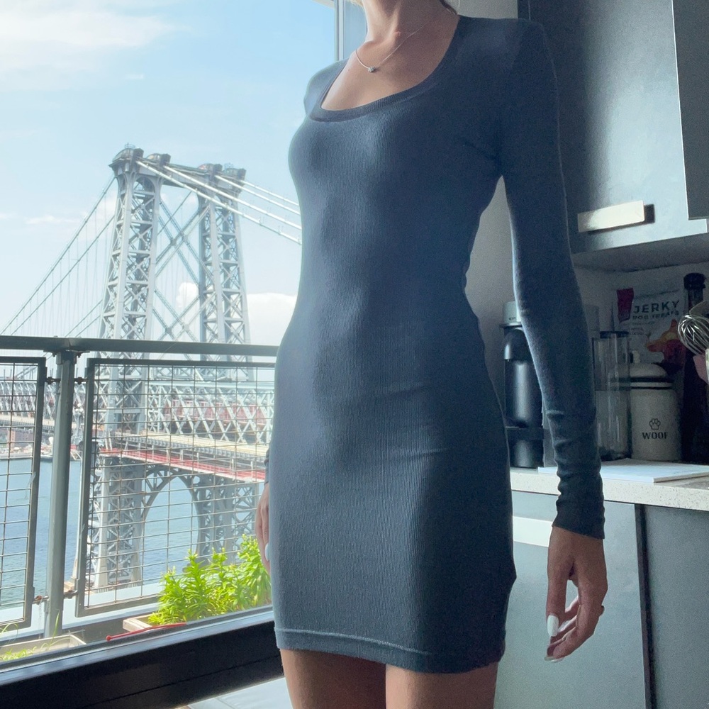 John Elliott long sleeve scoop neck, mini dress